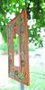 Hand Carved Vibrant Orange Wooden Jharokha Wall Decor: Painted Flower Design Indian Frame
