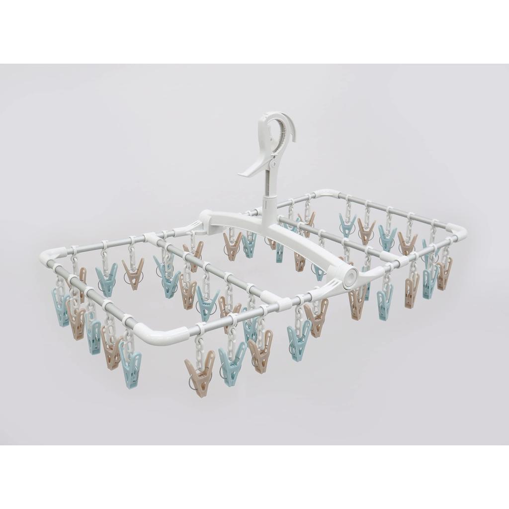 Towa Sangyo Laundry Drying 40 Muted Interchangeable Portable Rust Lightweight Hanger, Aluminum, Pinch, White, Color, Latte, Cute, Pinch, Pinch,