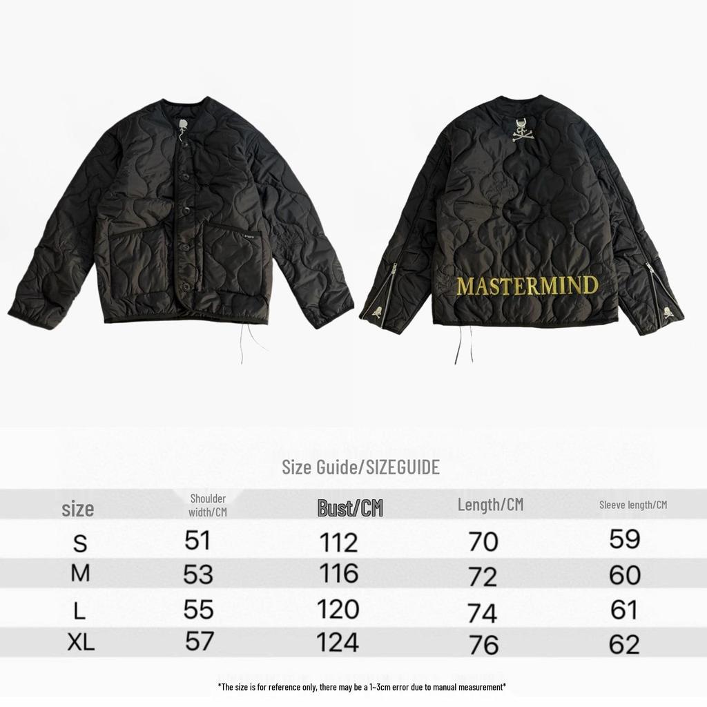 Skull Embroidery Baseball Collar Cotton Jacket - MMJ American Trendy Brand Outerwear
