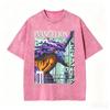 Neon Genesis Evangelion Anime, Unisex, Four-season Vintage, Old Cotton Washed T-shirt