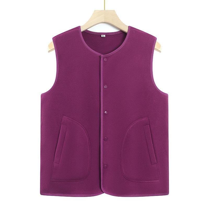 Damska kamizelka Rok 0 Kamizelka kardigan z polaru Jesienna kamizelka