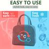 Insulated Leak Proof Lunch Bag with Strawberry White Design  Durable Oxford Fabric Non Food Contact, Lunch Bag Insulated