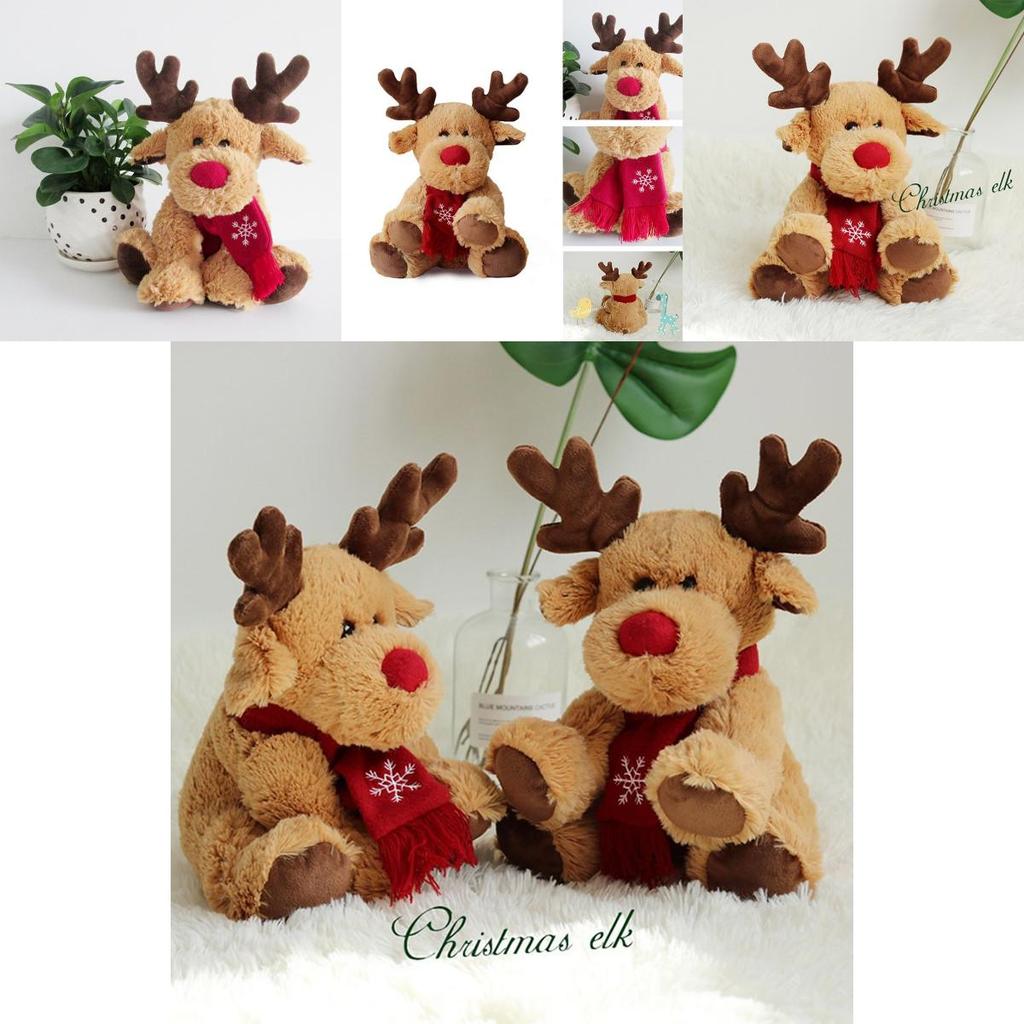 Soft And Cuddly Christmas Deer Elk Reindeer Plush Toy For Xmas Decor And Kids Gifts