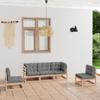 Day and Night - Day and Night 5-piece Garden Furniture Set and Solid Pine Wood Cushions