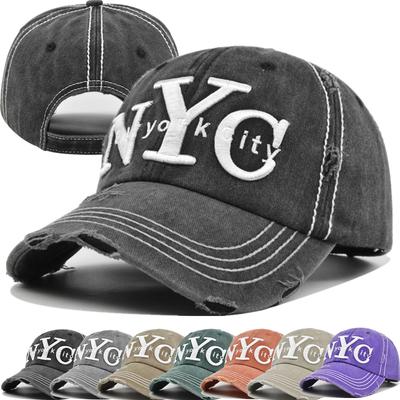 New Style Unisex Adjustable NYC Letter Embroidery Baseball Cap Outdoor Casual Sun Dad Hat for Women And Men