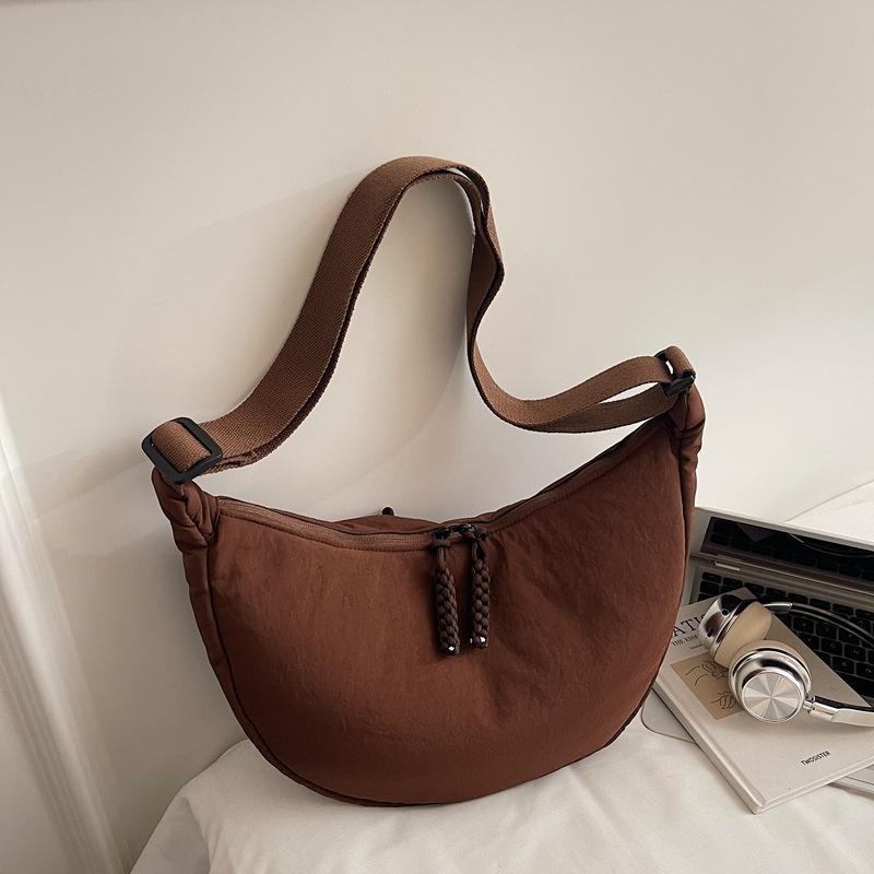 Casual Large-capacity Simple Canvas Bag Women's Winter New Simple Dumpling Bag One-shoulder Crossbody Bag