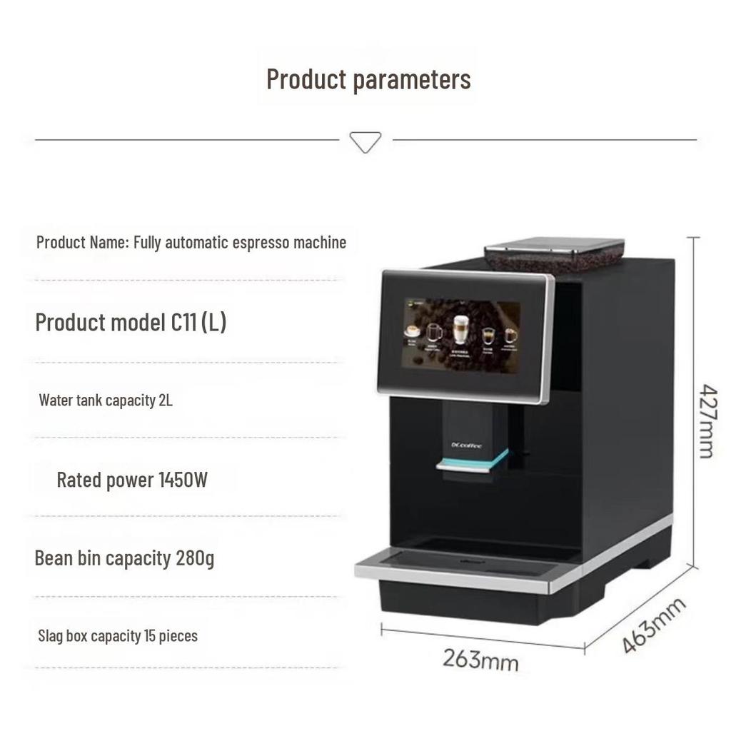 Dr.Coffee C11L Cold Brew: Fully Automatic Italian Coffee Machine with One-Click Fresh Grind and Intelligent Extraction.