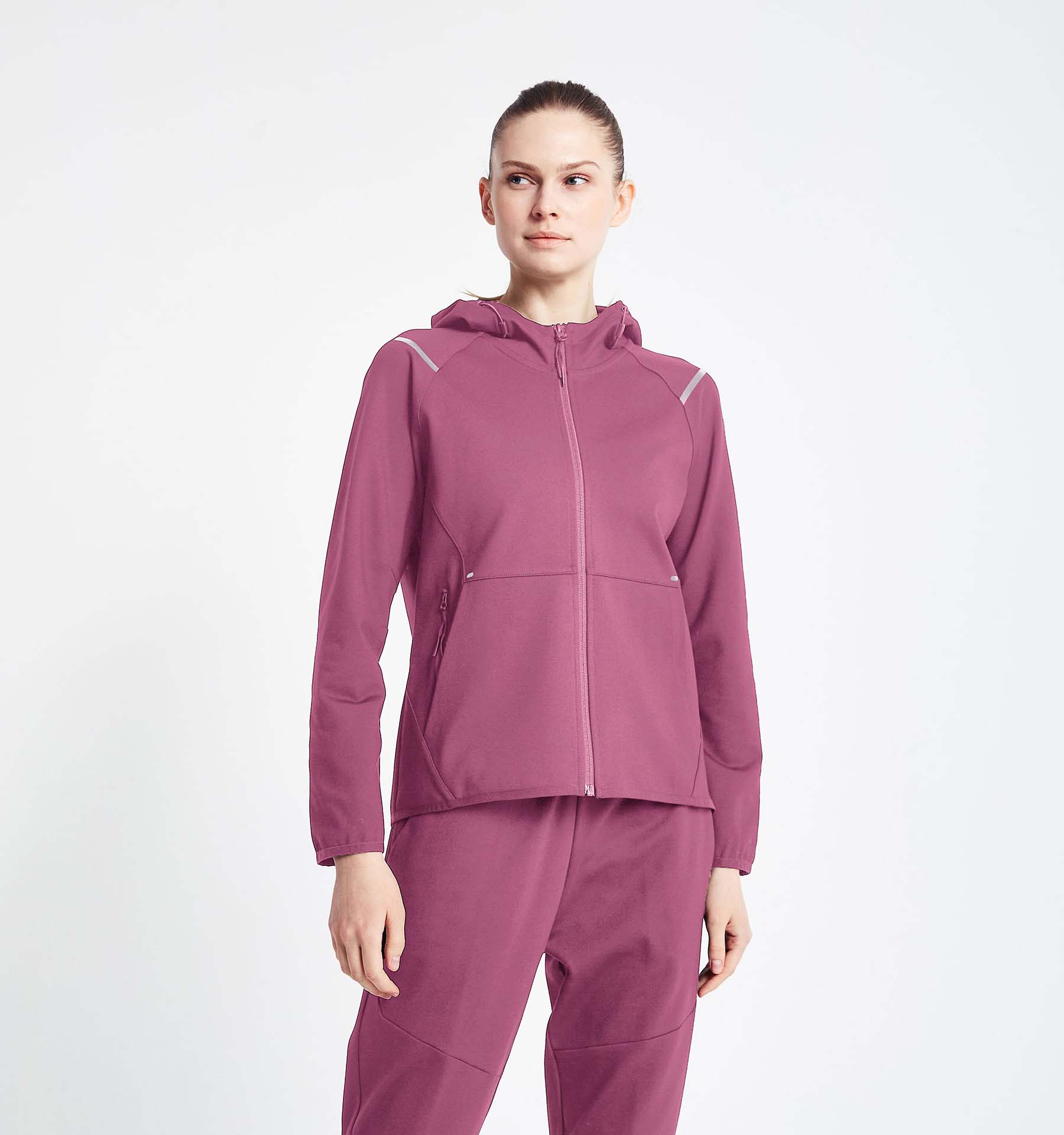 

Women s Zippered Hooded Sweatshirt 24N-2138 XS фіолетовий