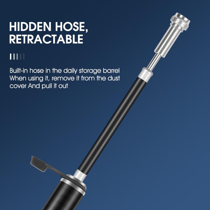 WEST BIKING Tragbare Fahrradpumpe Aluminiumlegierung Fahrrad Luftpumpe Reifenfüller Schrader/Presta Universal Rennrad Zubehör