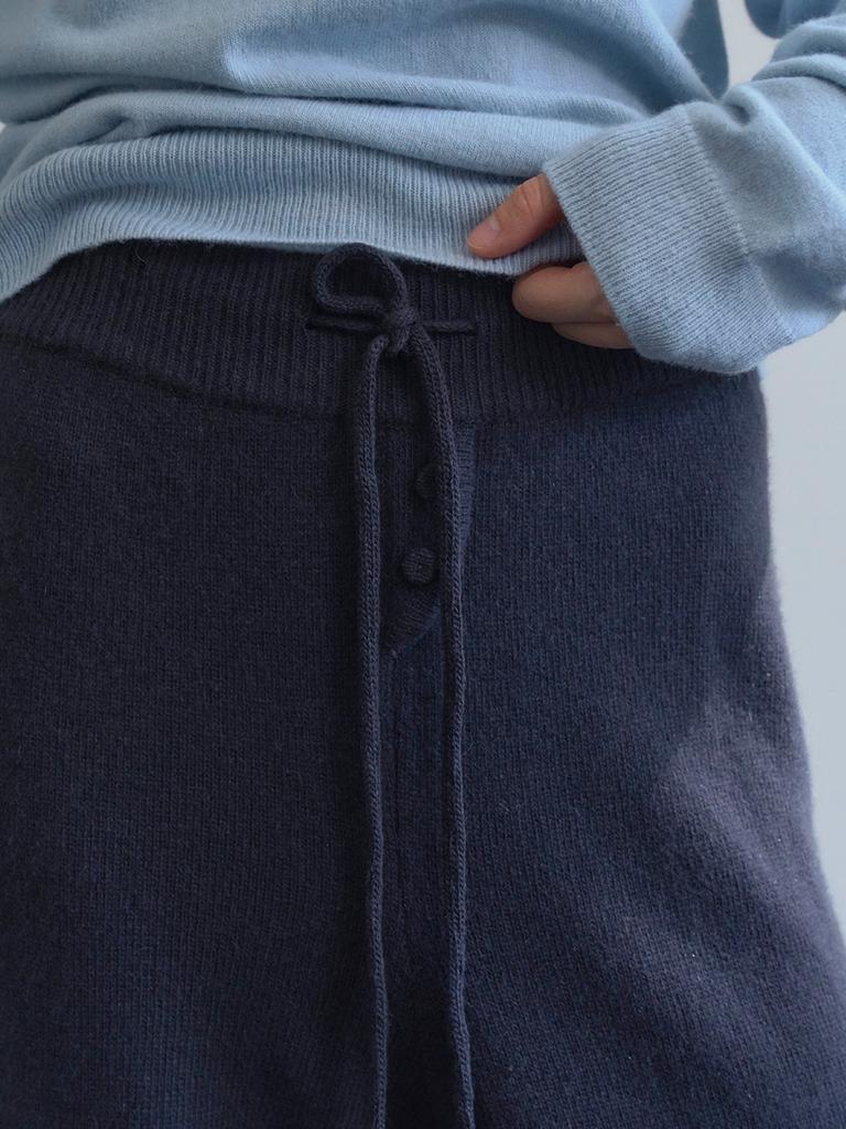 TINKNIT Knit Wool String Pants_Charcoal