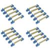 ABGR-Terminal Block Blue Terminal Bus Bar 10 Positions Screw Brass Terminal Grounding Strip Bus Bar Block Pack Of 20