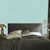 Geometric rhombus wallpaper in teal, white and mint 50x1000
