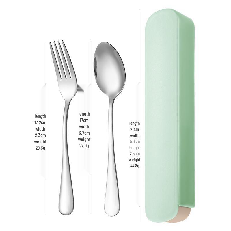 3-Piece Minimalist Stainless Steel Cutlery Set: Portable Knife, Fork & Spoon for Home, Student, or Outdoor Use