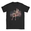 Men's T-Shirts Aj Lee CM Punk Wrestling Humorous Cotton Tees Short Sleeve USA Flag T Shirt O Neck Clothes Printed