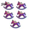 Horse Jewelry Charm 5Pcs Zinc Alloy Metal Electroplating Decoration Accessories
