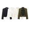 Giacca Cappotto Tailleur alla Moda da Donna Stile Europeo e Americano con Spalline - Serie ZA48