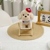 Cute Sitting Dog Plush Toy With Polyester Fiber For Gift And Decor