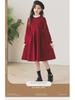 Stylish Red Spring and Autumn Dress for Girls - New Year's Collection