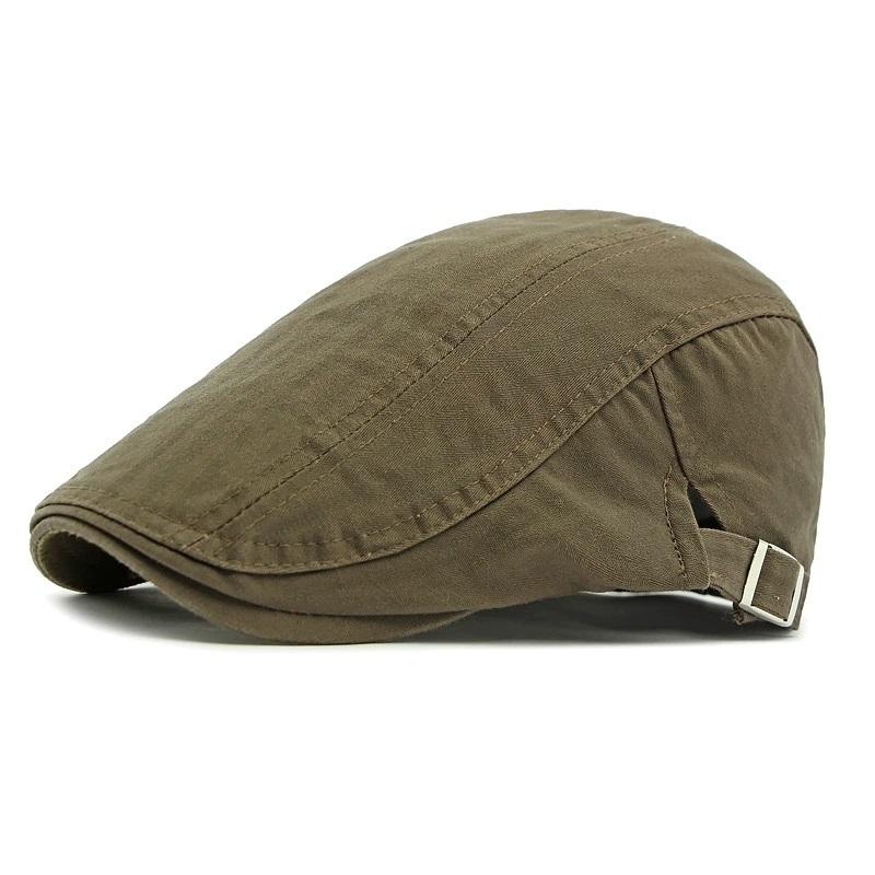 Korean Style Cotton Hats Wholesale British Style Men's Solid Color Peaked Cap Women's Painter Beret Spring and Summer Trendy