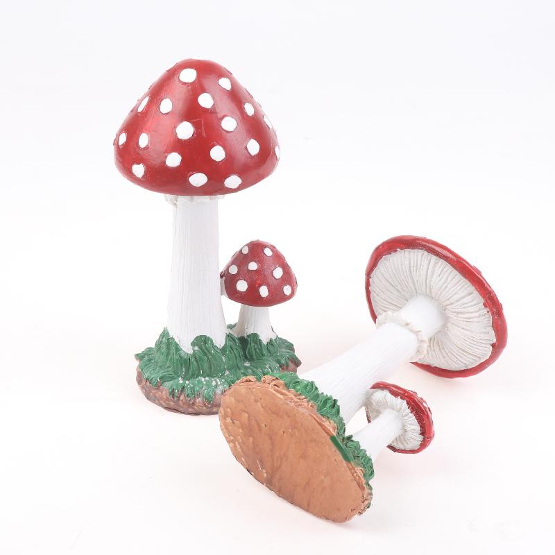 Artificial Simulation Mushroom Ornament Fairy Garden Moss Landscape Decoration For Home Courtyard Lawn Decor Accessories