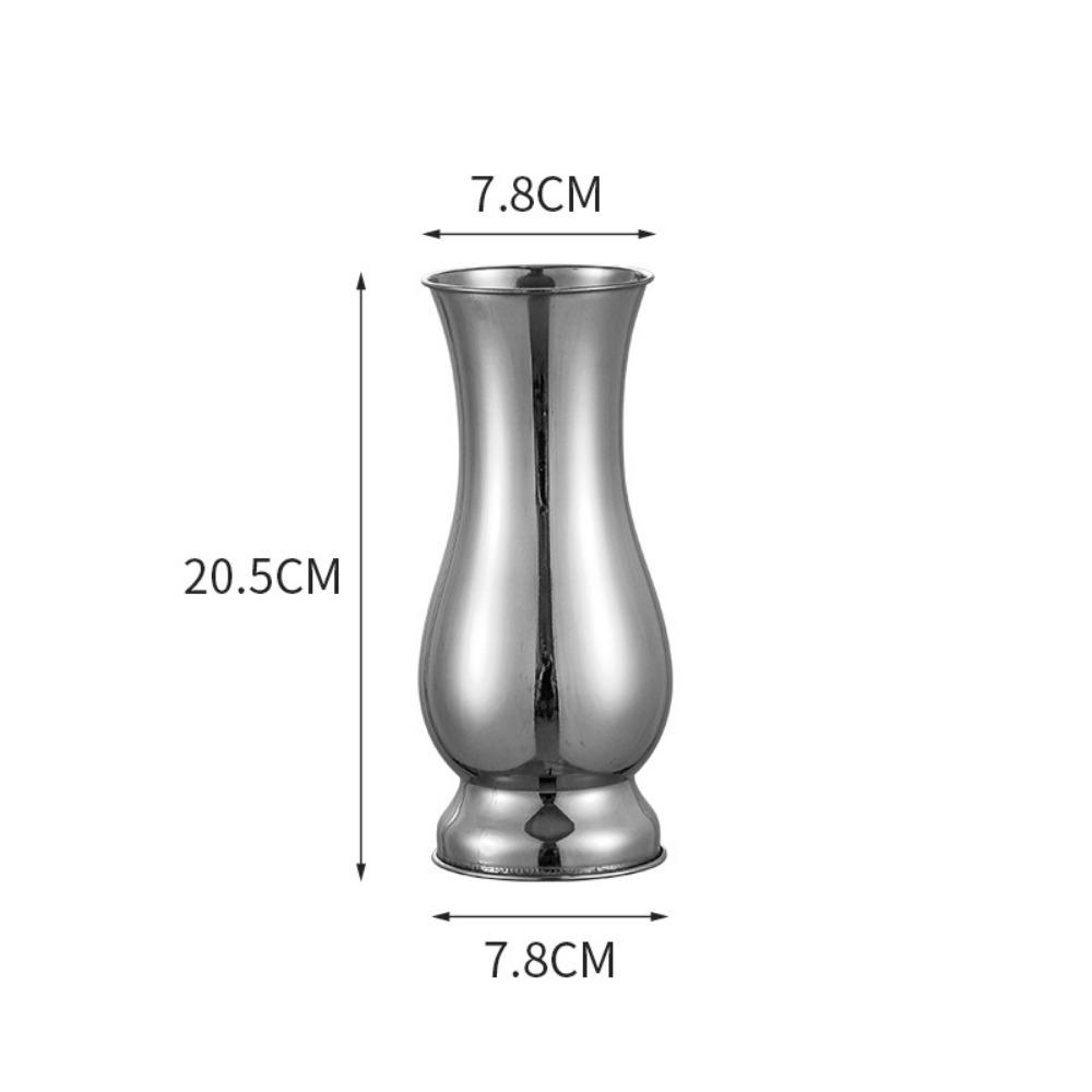 Flower Arrangement Single Vase Stainless Steel Flower Pot Creative Tabletop Vases  Vase Ornament