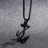 1 Men's Stainless Steel Navigation Anchor Pendant Necklace, Vintage Mooring Anchor Pendant - Durable and Stylish - Men's