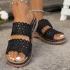 Fashion Women Shoes 2024 Fashion Plus Size Women Slippers Summer Casual Slippers Comfortable Women Hollow Outdoor Wedges Ladies Sandals