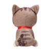 My pet plush toy, sitting plush cat (brown tabby)