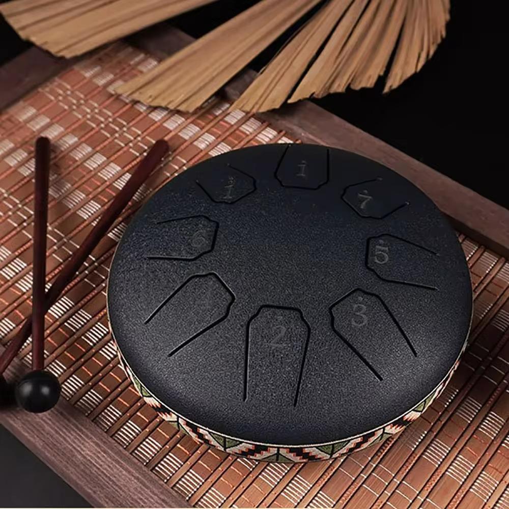 6 Inch 8 Note Drum Musical Percussion Instruments Portable Meditation Sound Therapy Accessories Lotus Drums