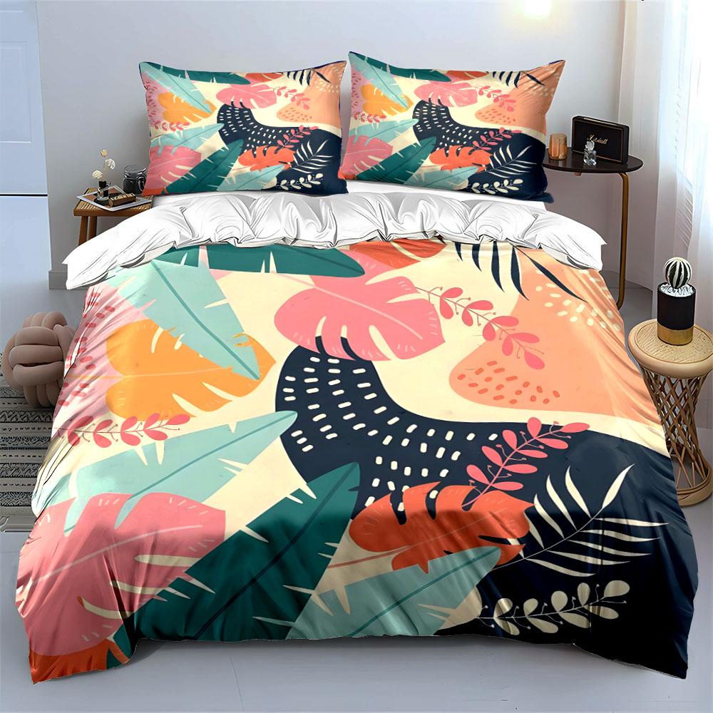 Tropical Pattern Three-Piece Set Exquisite three-piece bedding set gift for kids and adults