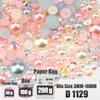 VDD 30/60/100/200g Mix Size ABS Half Round Pearls Flatback Beads Color Resin Rhinestone Crafts Nail Art DIY Decoration