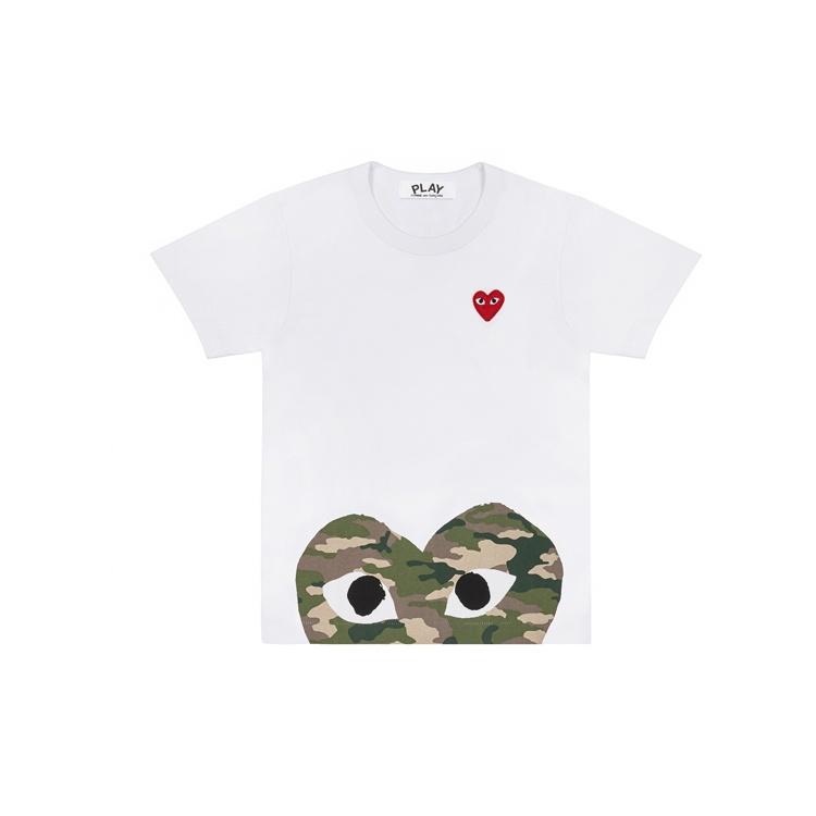 Comme des Garçons PLAY COMME des GARCONS PLAY Camouflage Short Sleeve White Men's AZT244
