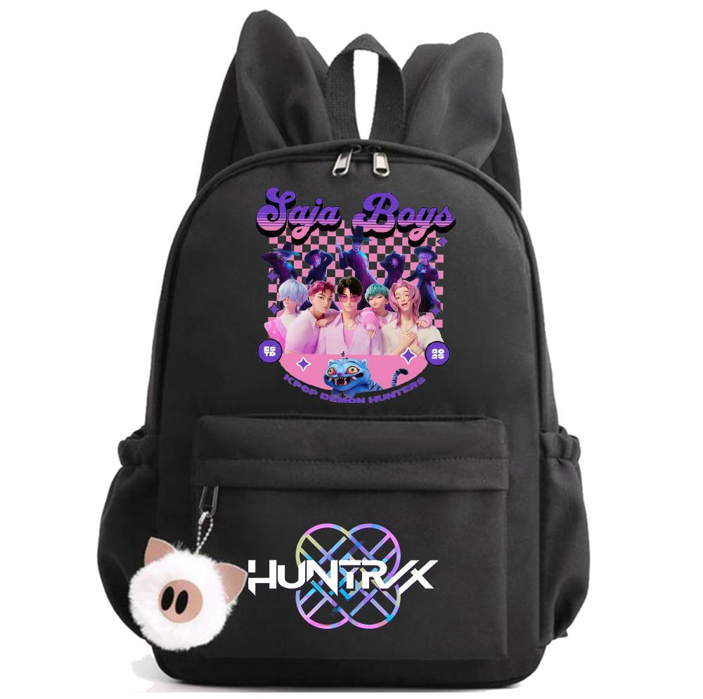 Anime K-Pop Printed Waterproof Backpack Student Teenager Bookbag for Boy Girl Bookbag Schoolbag Women Large Capacity Travel Bag Kid Gift Mochila