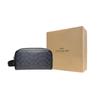 Coach Coated Canvas With Calfskin Travel Storage Bag Trumpets Mens Black