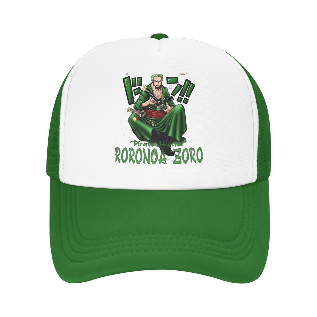 onepieces  Trucker Hats Unisex HipHop Roronoa Zoro Mesh Baseball Caps Summer Adjustable Fishing Hat