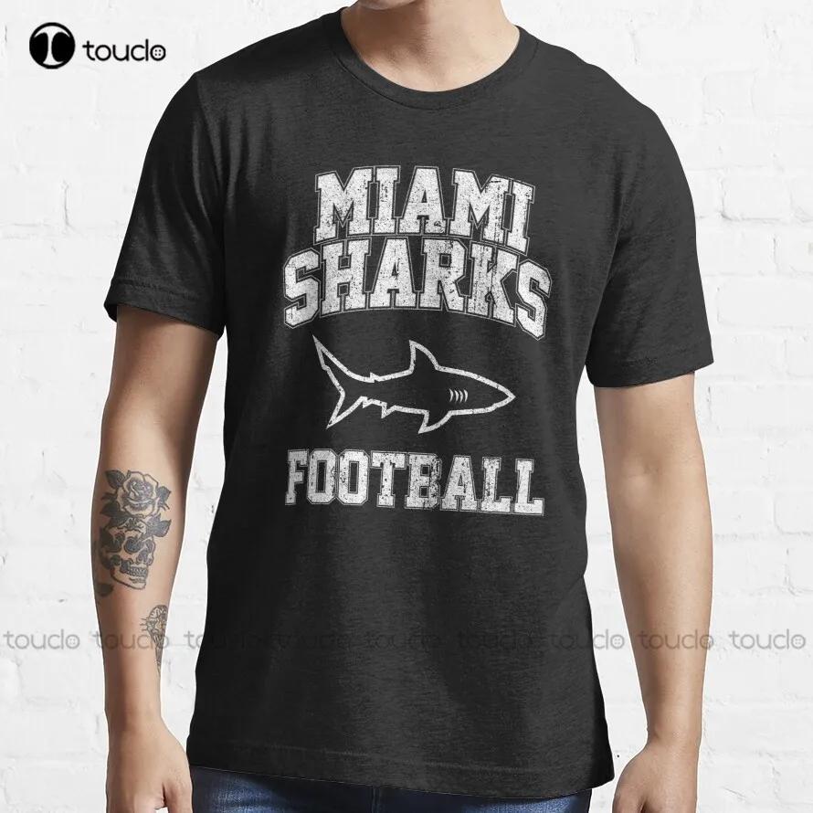 Miami Sharks Football Tshirt T Shirts For Unisex Custom Aldult Teen Unisex Digital Printing Tee Shirt Xs5xl Cotton Unisex Unisex