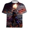 Children's Dragon Ball Series 3D Digital Printed Boys' Street Trendy Round Neck Short Sleeved T-shirt