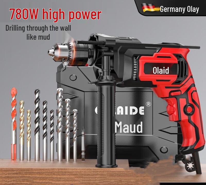 

Ouleide 780W Electric Impact Drill Set with Accessories CN plug (adapter included)