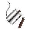 Ruční konvička na filtrovanou kávu Drip Coffee Kettle Dřevěná rukojeť Husí krk Nerezová ocel 304 Konvička Pour Over
