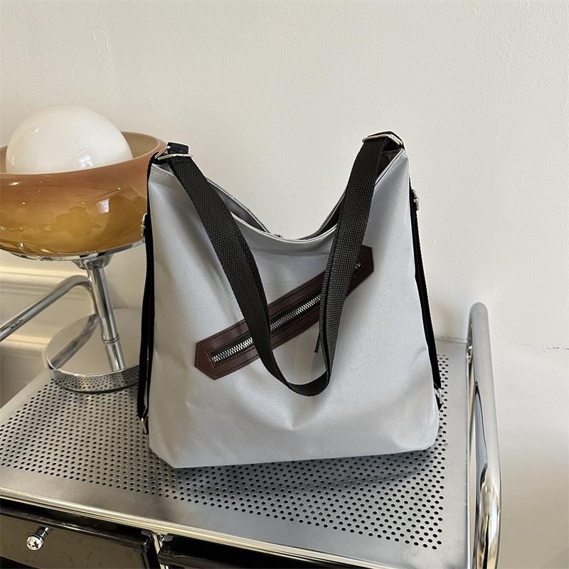 

Холщовая сумка большая женская сумка 2024 новая модная корейская версия ретро ленивый ветер повседневная сумка-мессенджер большая вместительная сумка-тоут серый