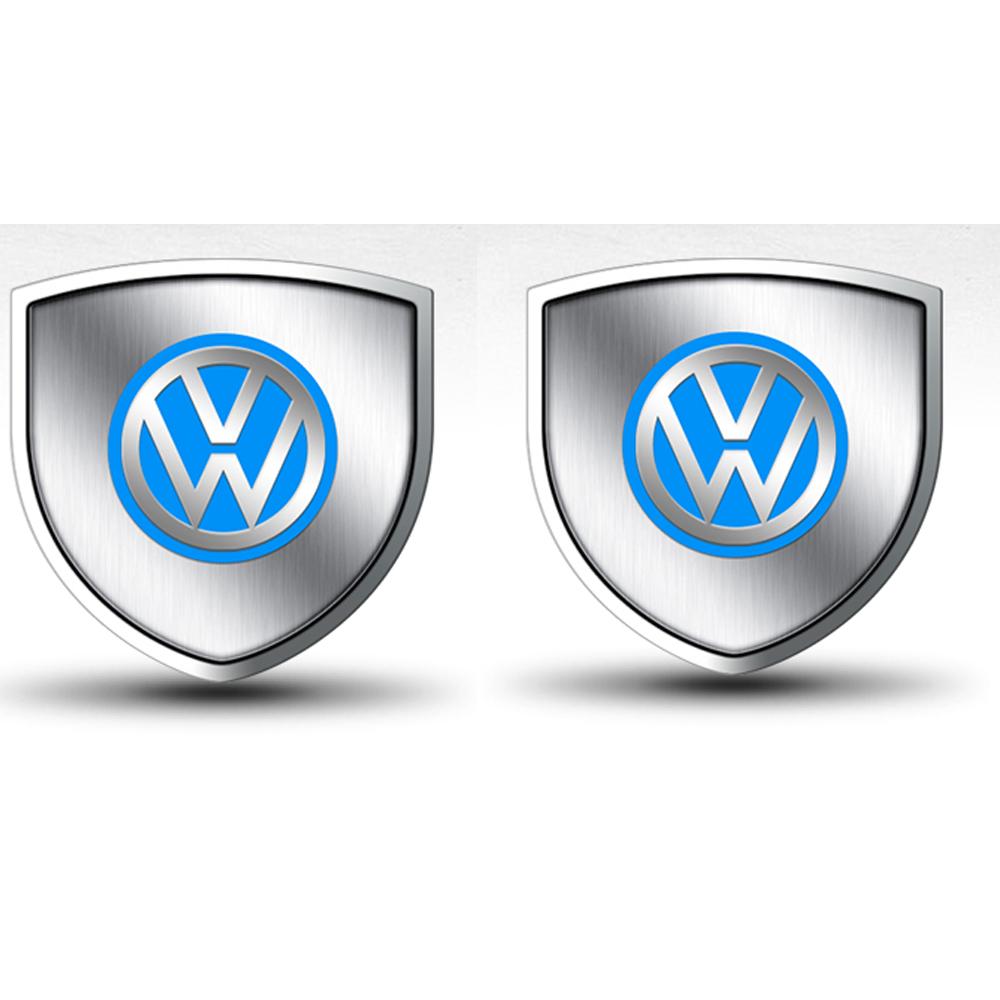 T301/2pcs 3D Metal Car Window Trunk Emblem Decor Sticker Valve Cap For Volkswagen Jetta Golf Beetle GTD GTI MK4 R Auto Accessories