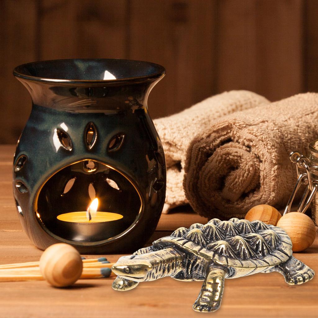 Golden Turtle Statue Sculpture Brass Drawer Decorative Model Figurine Office Vintage