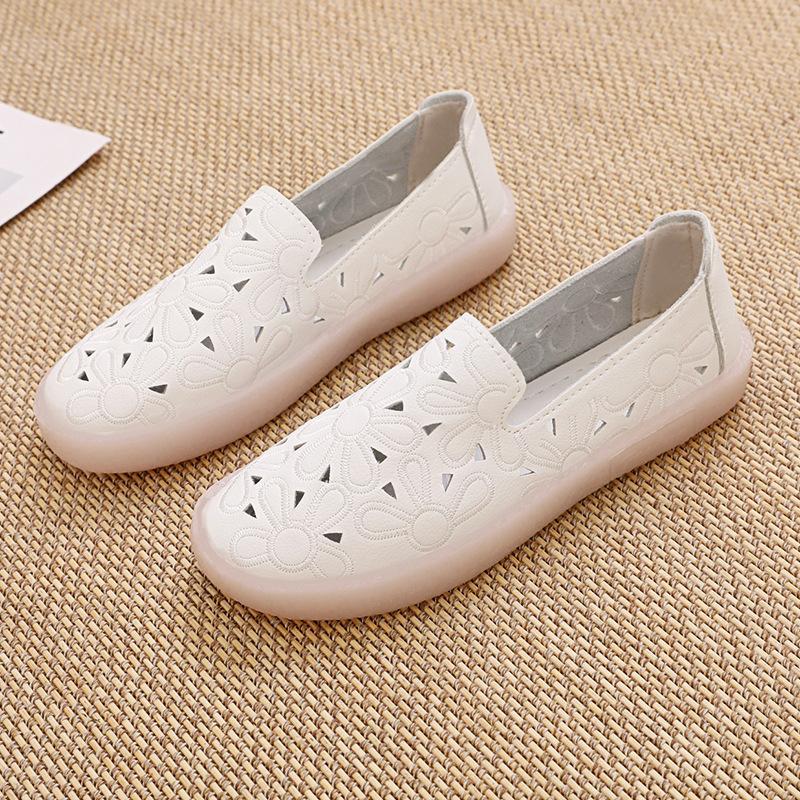 

Nurse shoes autumn breathable new little white shoes women s versatile flat-bottomed soft leather casual super soft sole women 40 белый