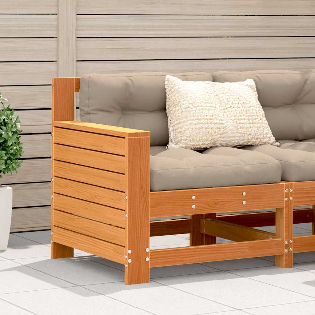 Garden Sofa with Armrests 69 X 62 X 70.5 Cm Solid Pine Wood