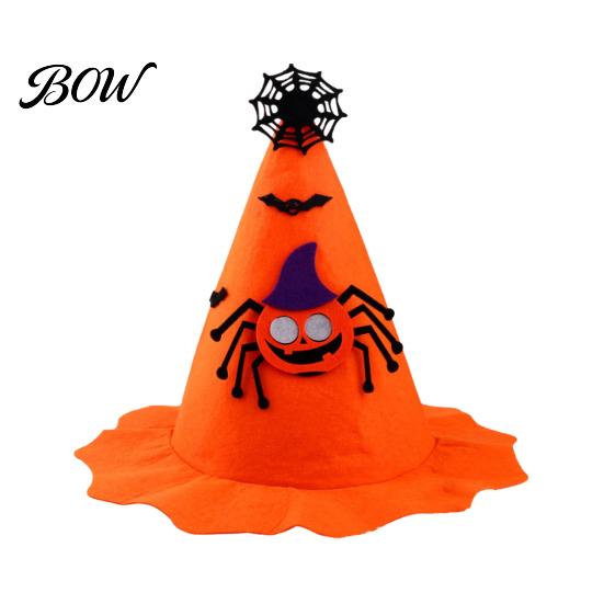 Cute Dark Style Holiday Headwear Halloween Pumpkin Hat for Kids Adults, Funny Plush Portable Washable Witch Party Costume, Cosplay, Stage Performances