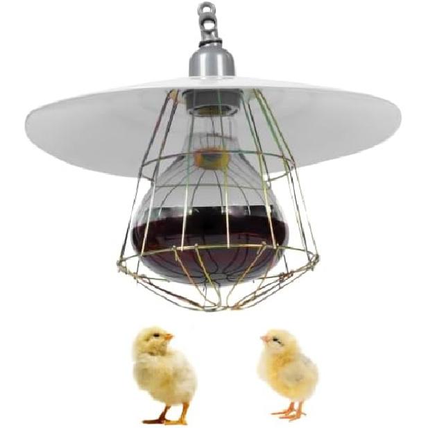 

balacoo Reptile Heat Lamp with Lampshade: 250W Basking Bulb, Hanging Heat Lamp Bulbs for Reptile Tank Terrarium, Chicken Coop, Pet Box (Power Cord