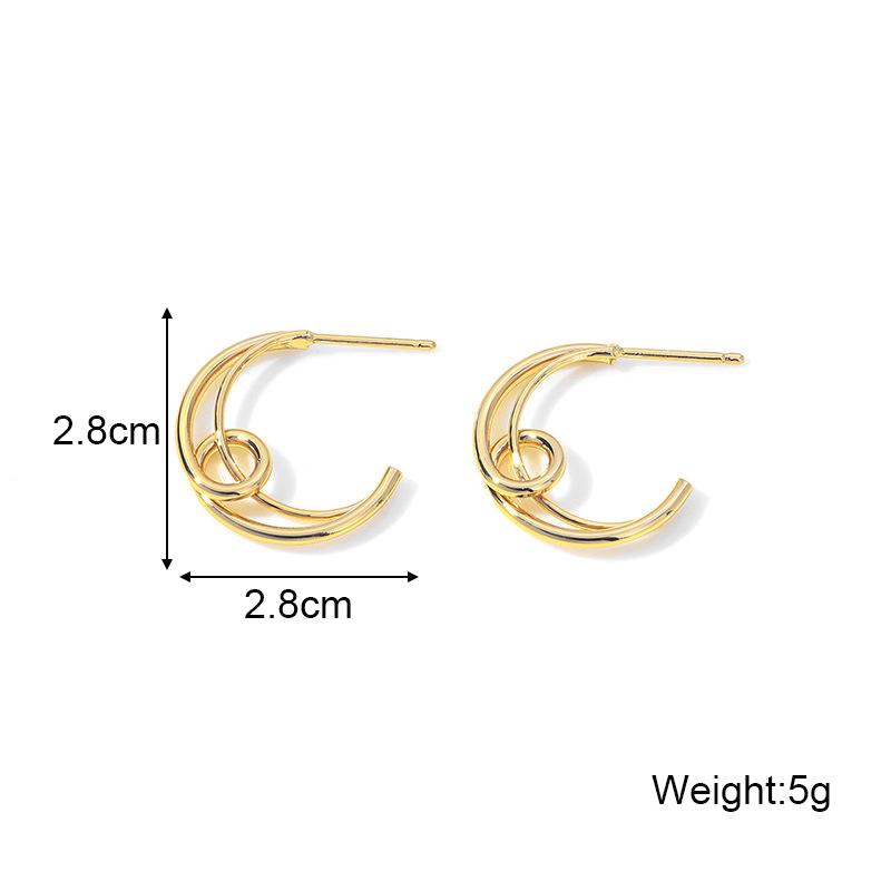 

New Exaggerated Women s Dangle Earrings Gold Color Metal Gometric Statement Hollow Knot Butterfly Round Circle Drop Earrings
