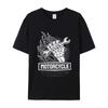 Skeleton Hand Holding Wrench with FlamesPrint T-Shirt Summer Casual Streetwear Men Women Unisex Fashion Tshirt Top