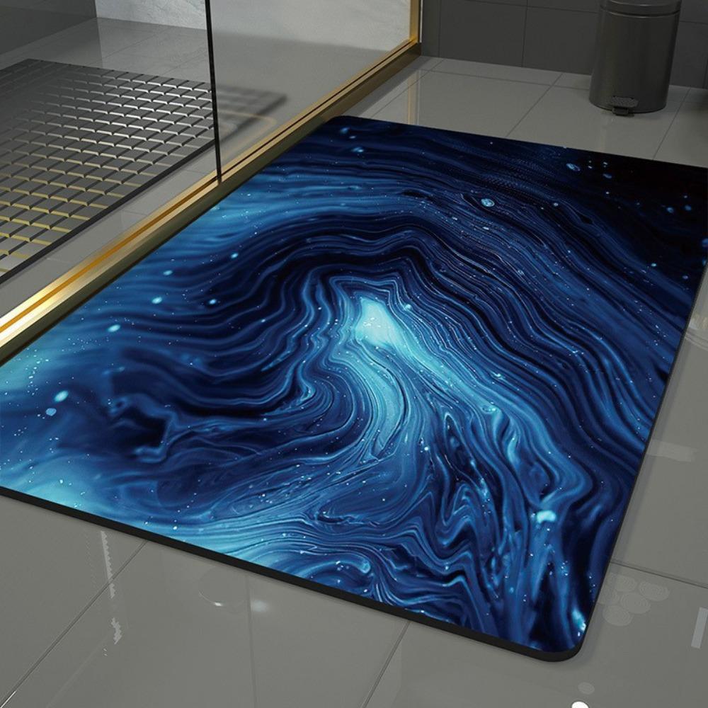 Simple Printing Bathroom Thickening Mat Bath Non-slip Carpets In Wash Basin Bathtub Side Floor Rug Shower Room Doormat Memory Foam 3D Pad