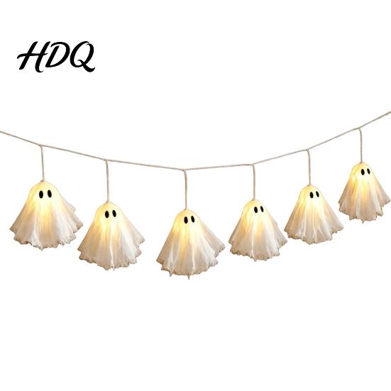 Halloween Themed Decorations Glowing Ghost Hanging Decor Spooky Light Up Ornament
